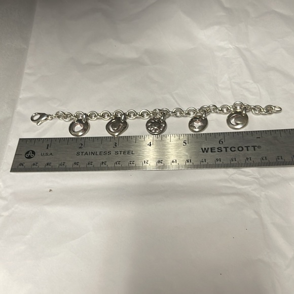Tiffany & Co. stencil charm bracelet….. 7.5 in long includes box,pouch & ribbon - Picture 2 of 8